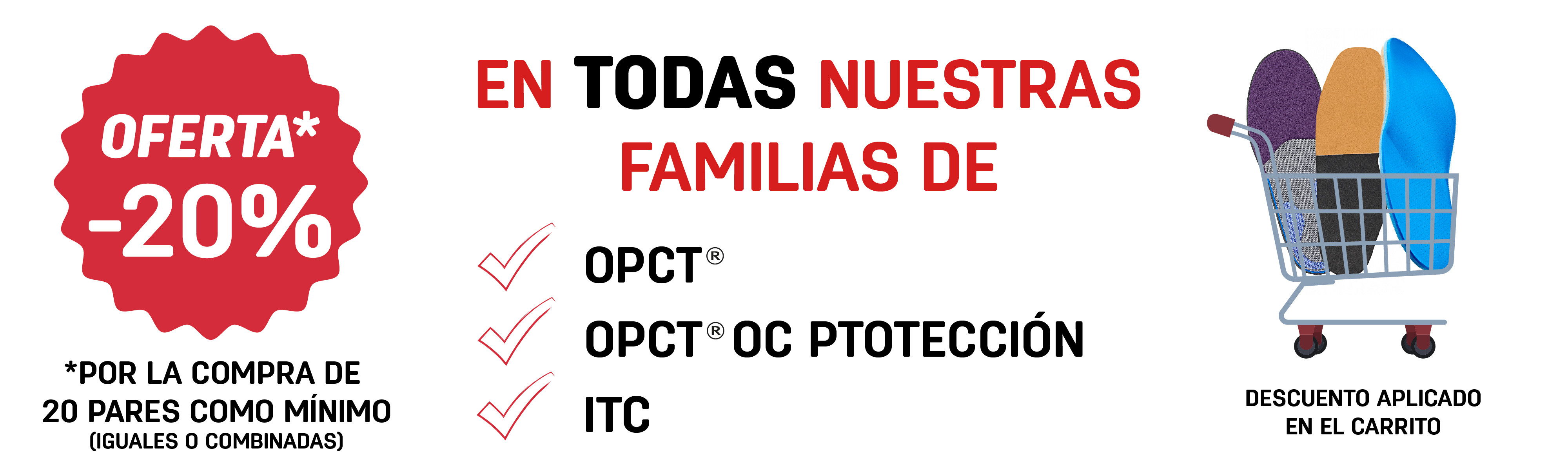 Ortesis en oferta OPCT, plantillas podología para tu clínica